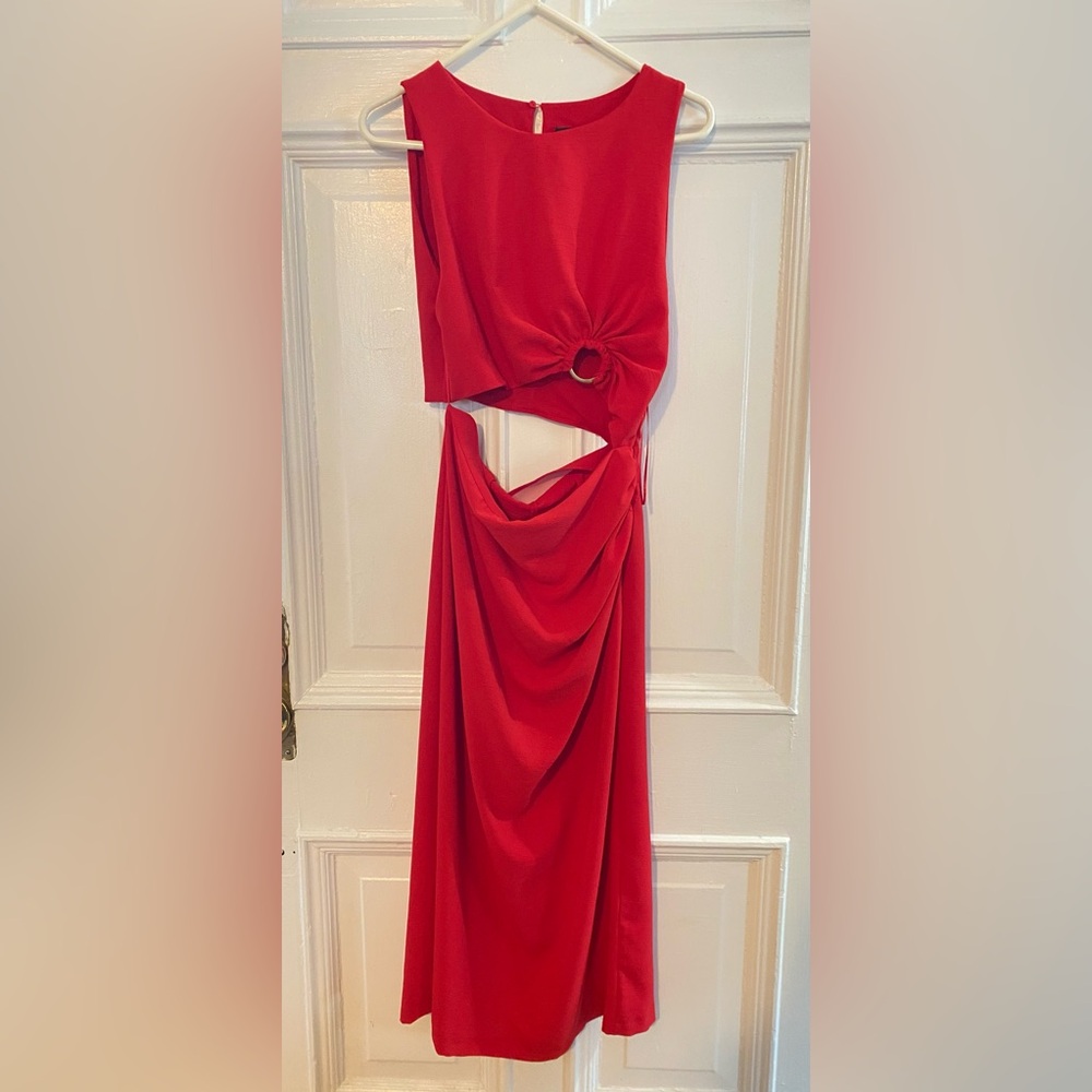 Zara Cut Out Ring Midi Dress